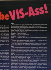 Titelseite des 64'er Artikels über VIS-Ass V5.0