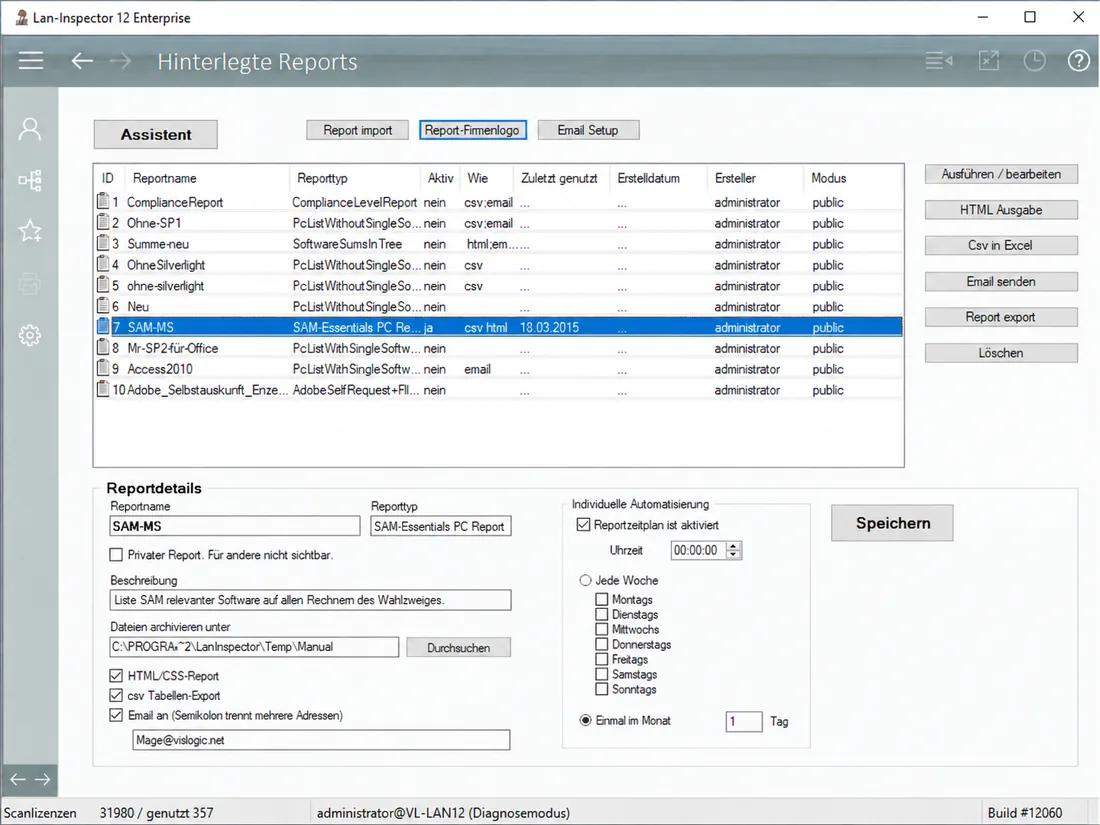 Report-Automation in Lan-Inspector