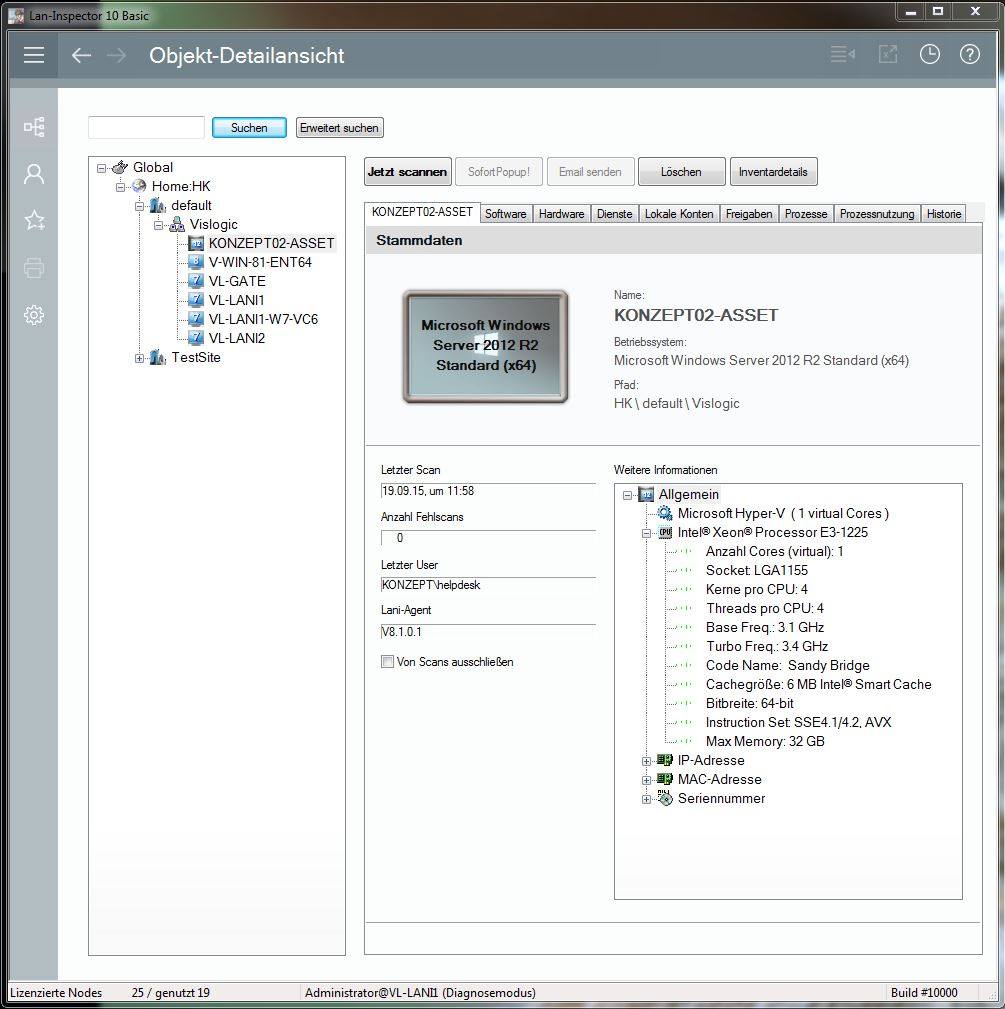 Detaillierte Inventarisierung aller Hardware und Software